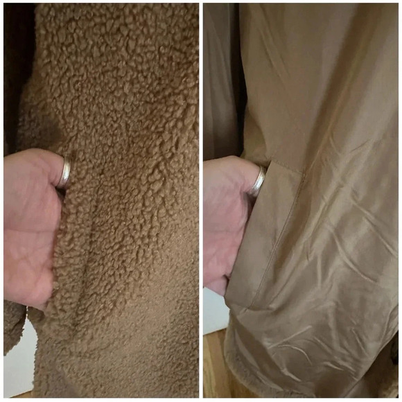 Sebby Collection Reversible Teddy Sherpa Jacket - Size L - Picture 4 of 7